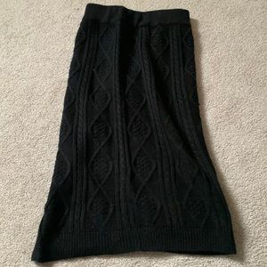Black wool Skirt